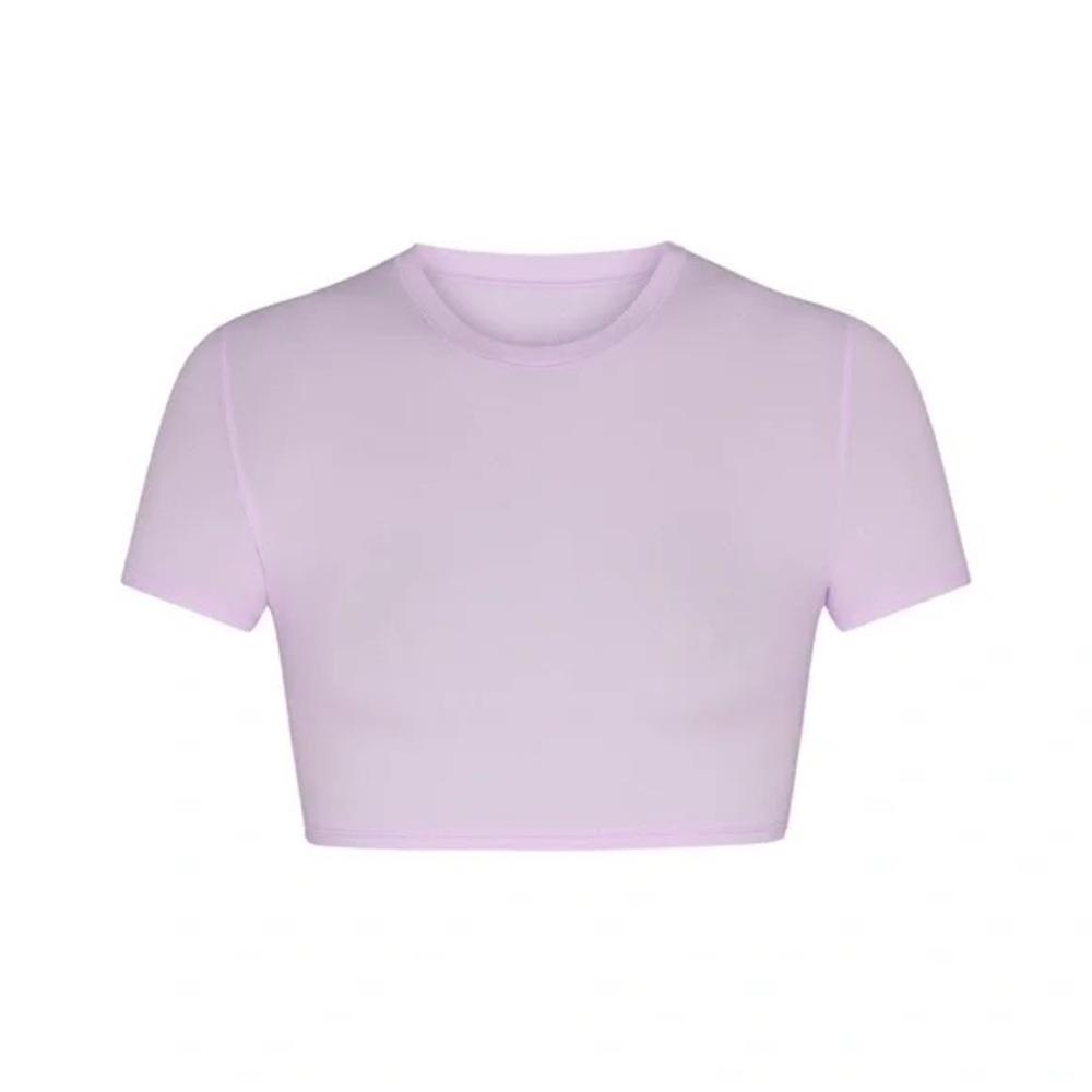Women’s Large SKIMS Fits Everybody Super Cropped Tee in Sugar Plum